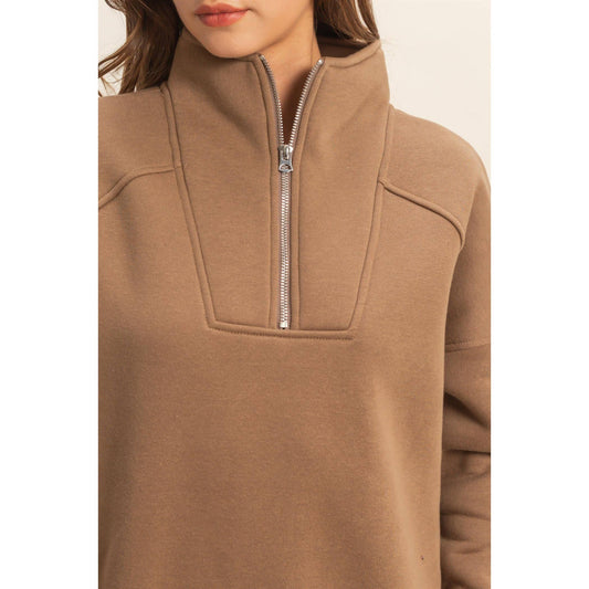 Garment Wash Quarter Zip Pullover