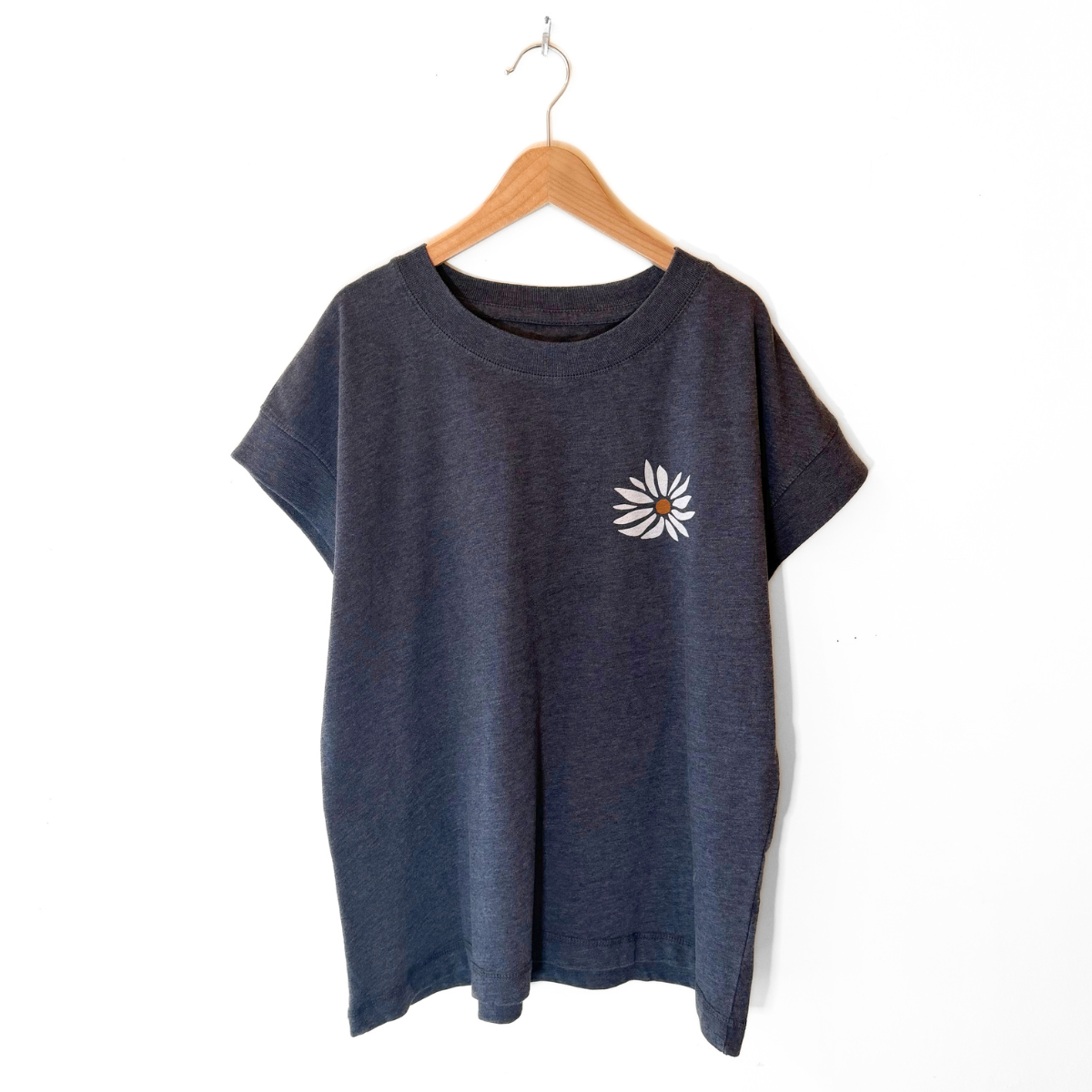 In Full Bloom Ladies Tee - Washed Navy