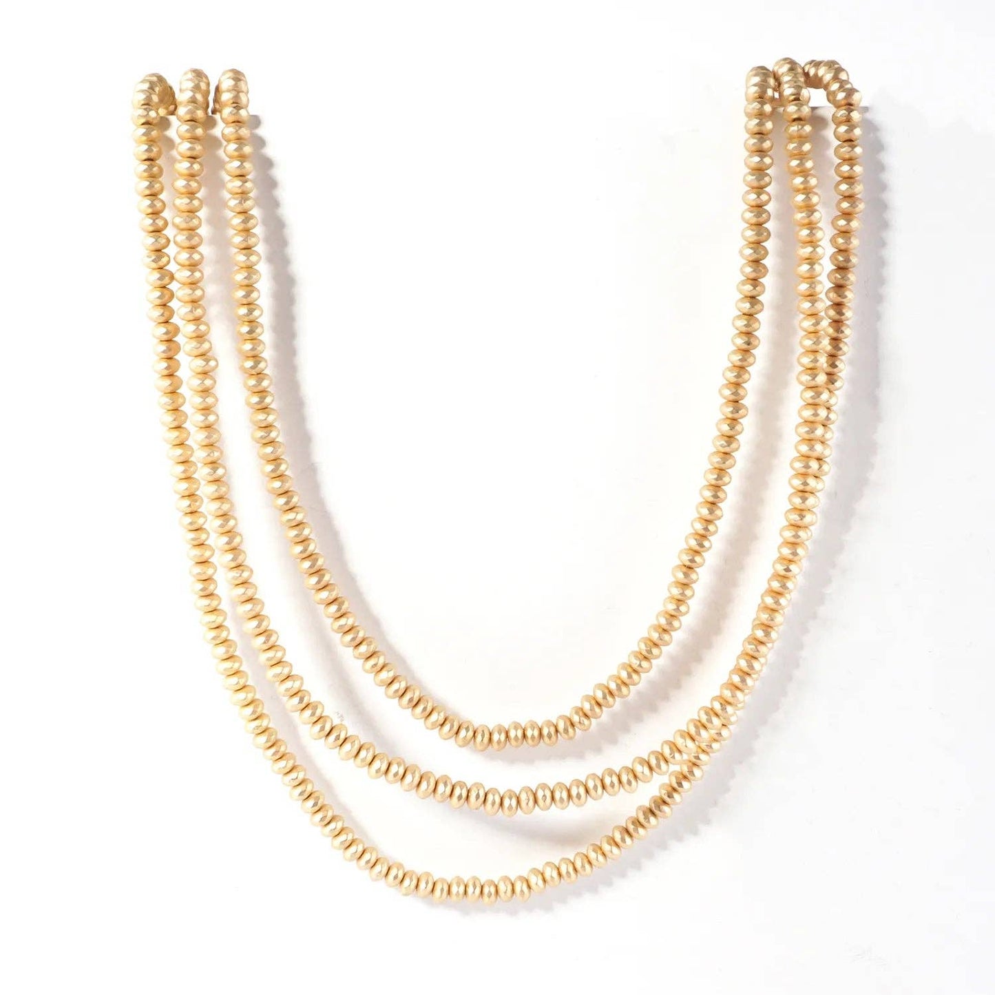 Metallic Beads Layered Necklace