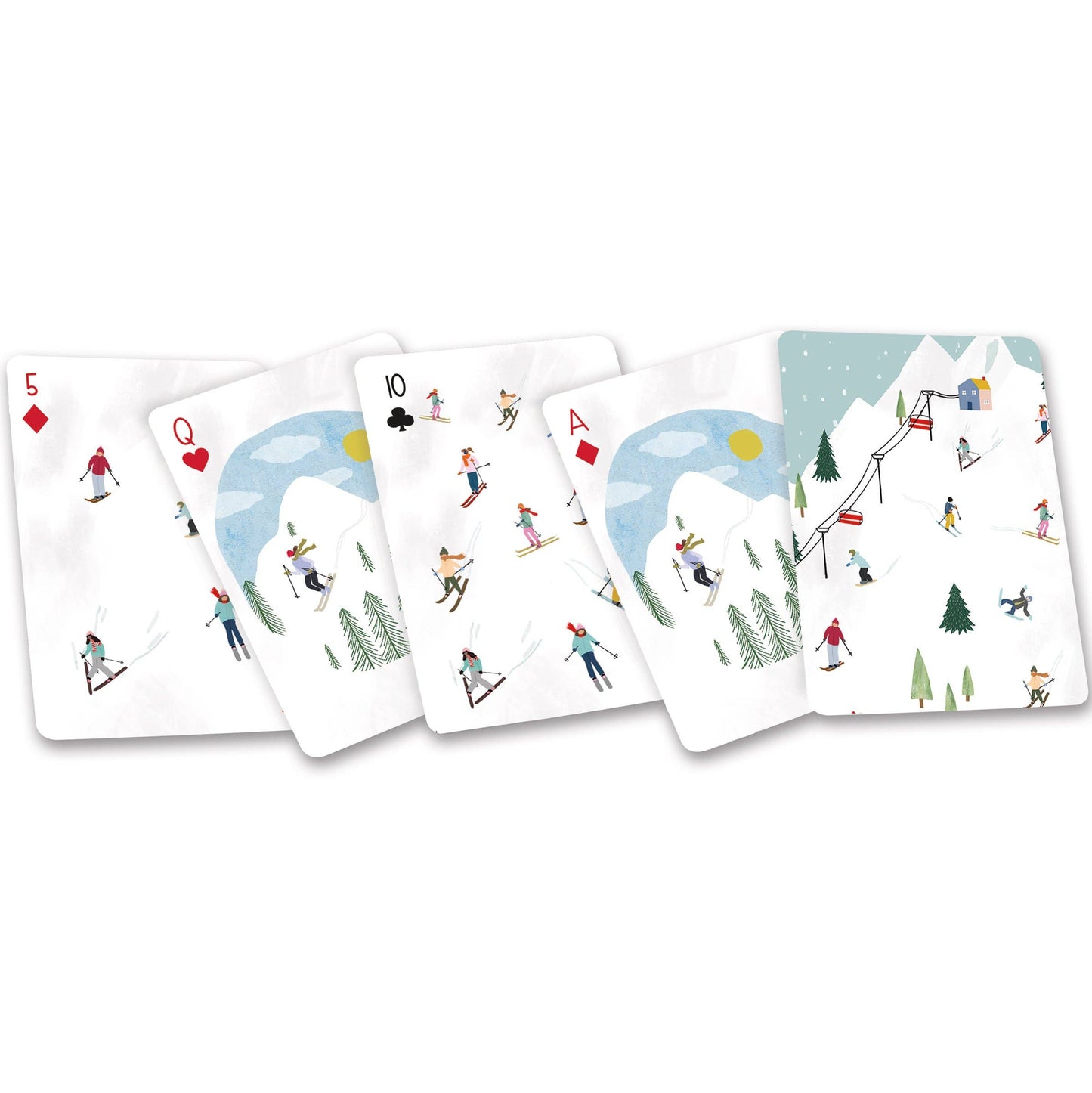 Skiing Fun Playing Cards