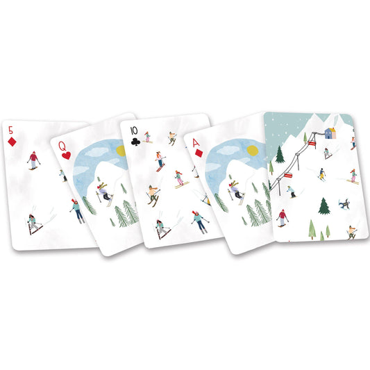 Skiing Fun Playing Cards