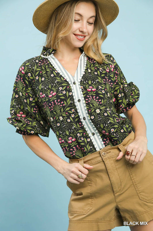 Botanical Print Blouse
