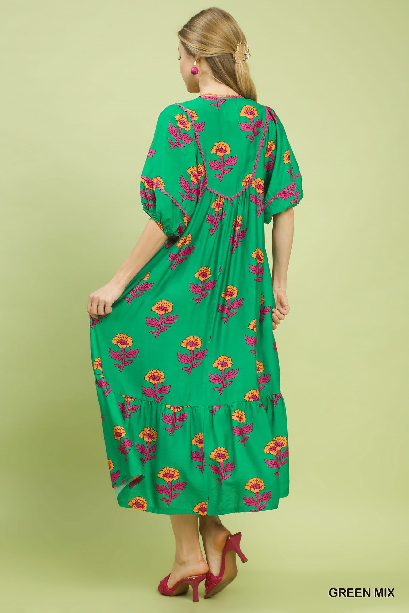 Floral Print Midi Dress