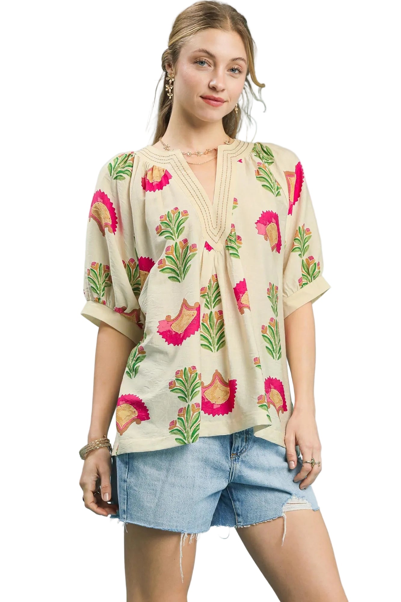 Abstract Print Blouse