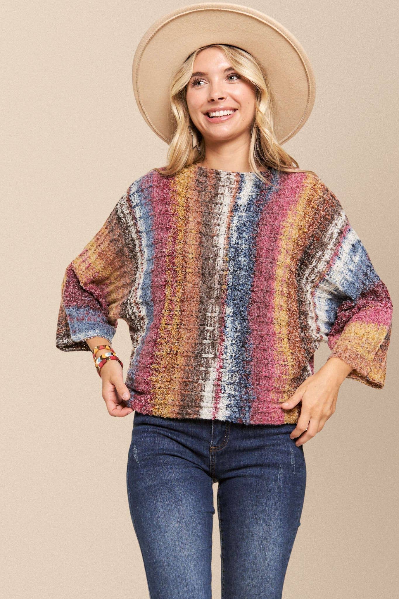 MULTI COLOR SWEATER TOP