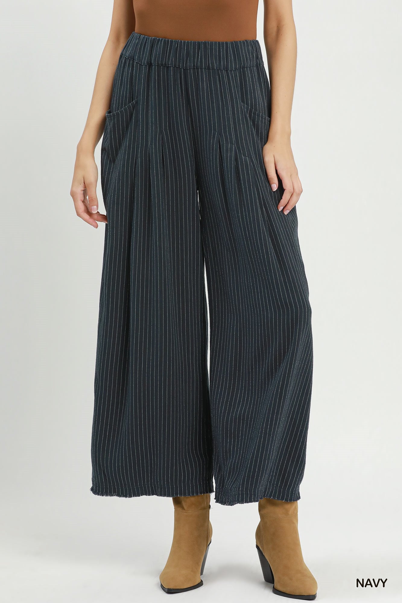 Pin Stripe Wide Leg Pants