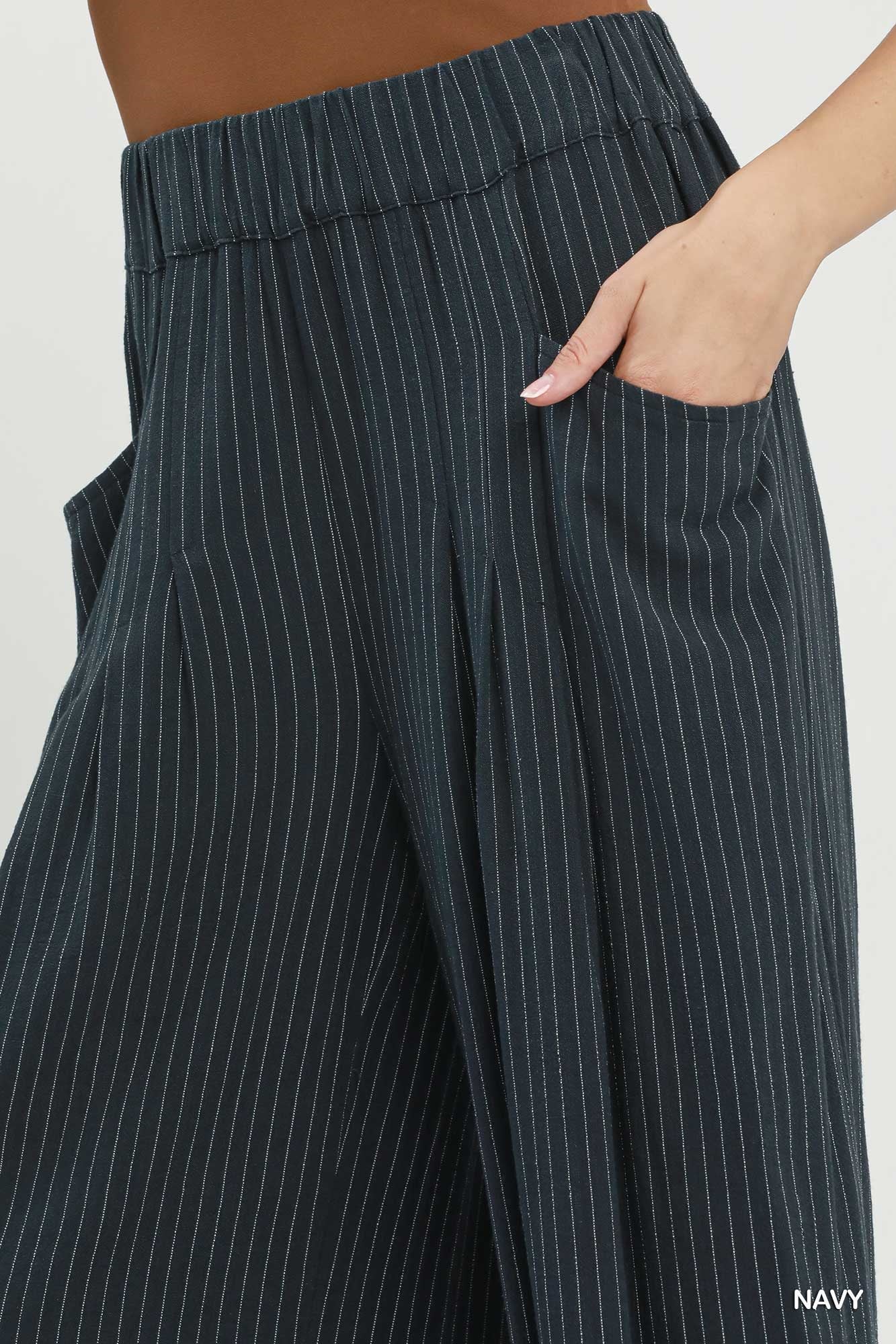 Pin Stripe Wide Leg Pants