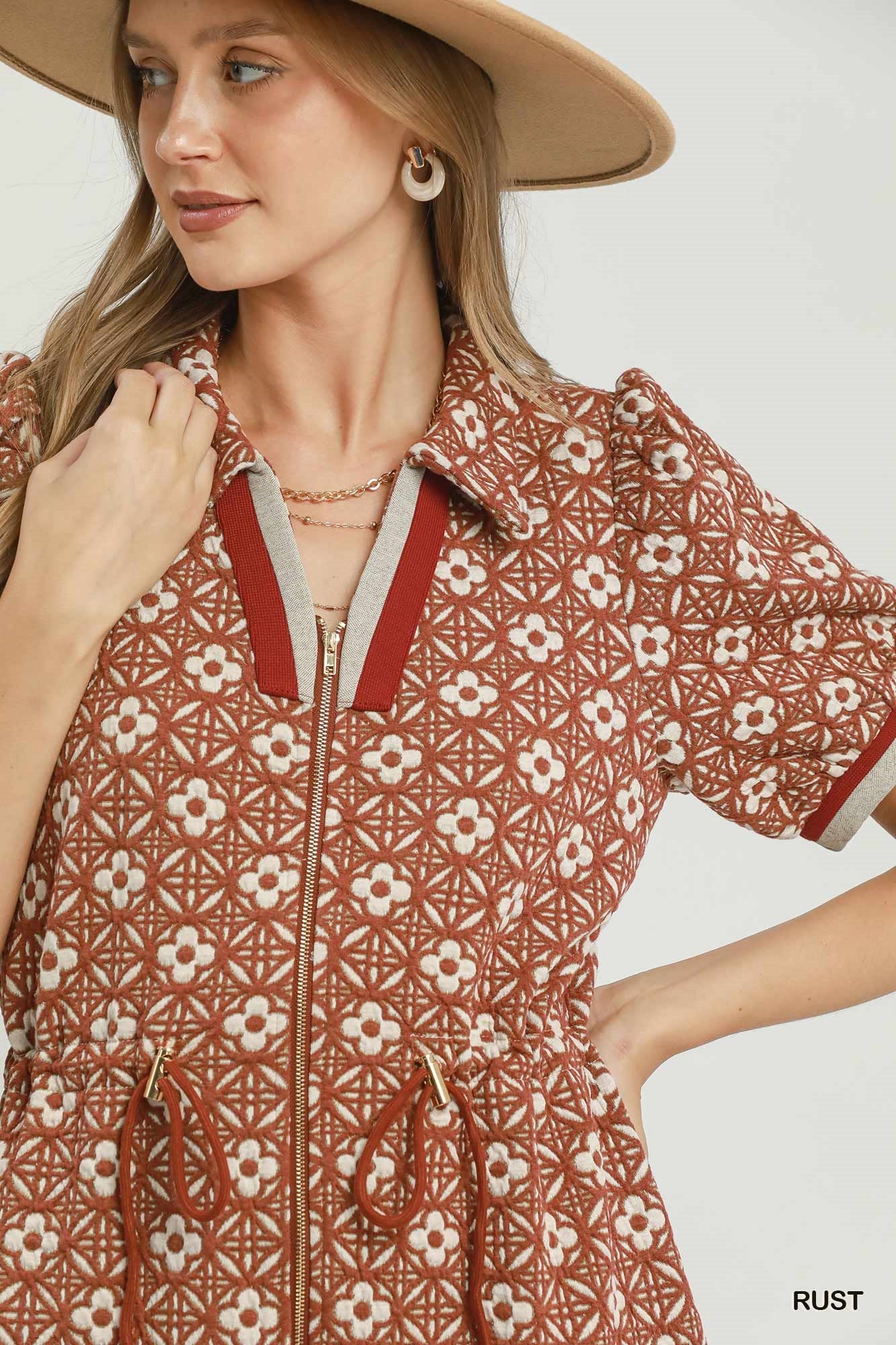 Jacquard Mini Dress