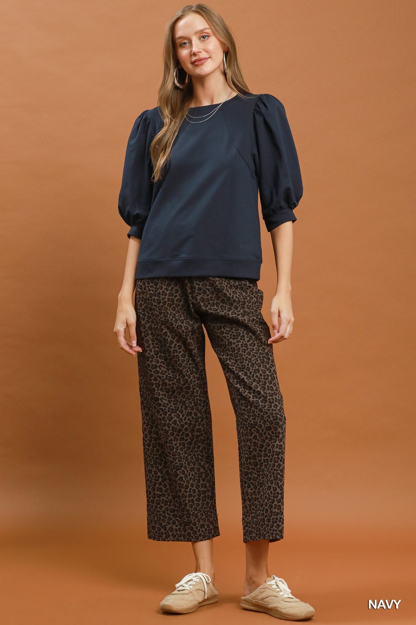 Puff Sleeve Pullover Sweatshirt Top