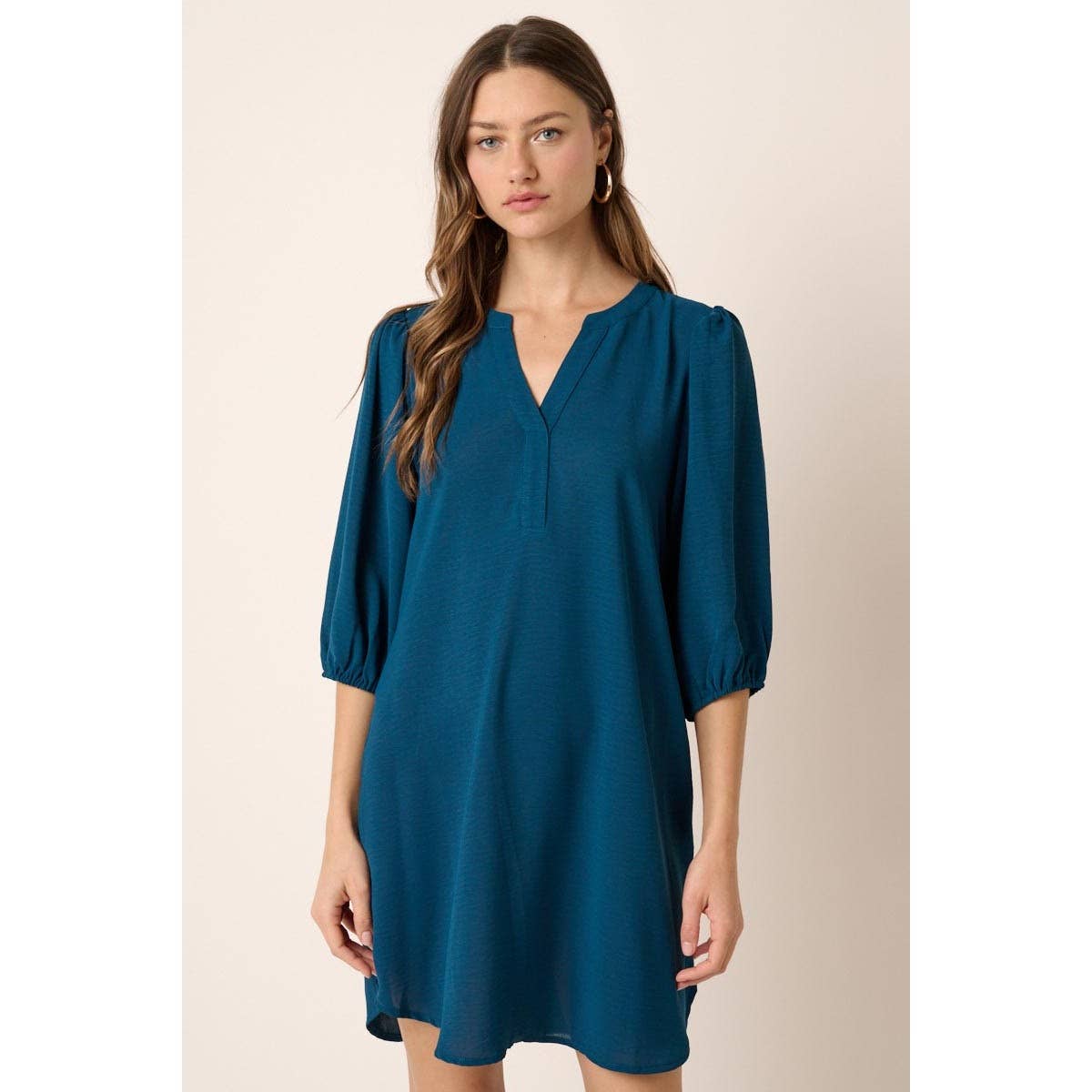 3/4 Sleeve Shift Dress