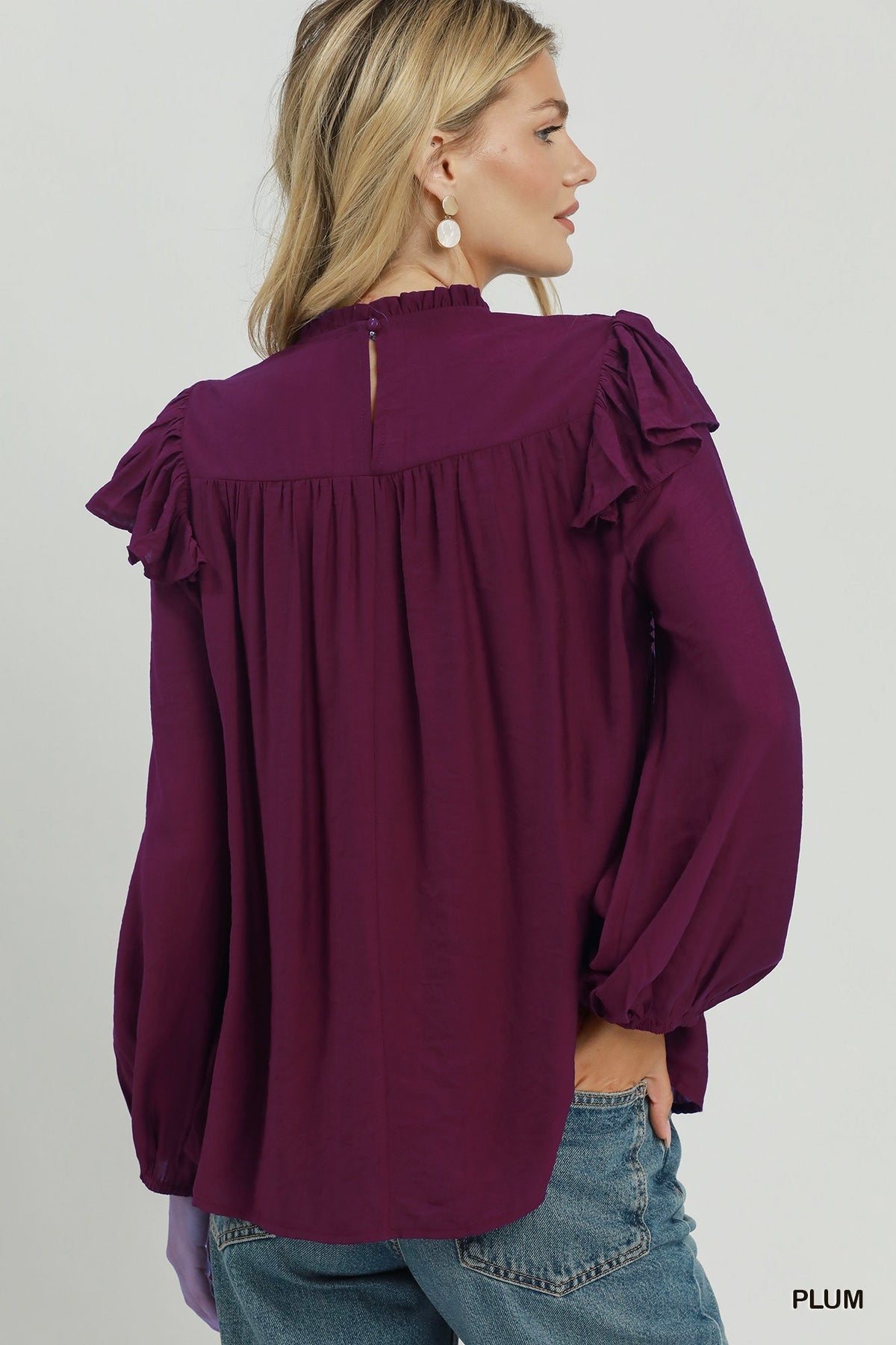 Lace Detail Long Sleeve Blouse