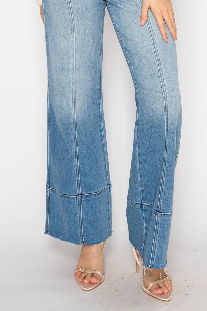 Tummy Control Slim Palazzo Jeans