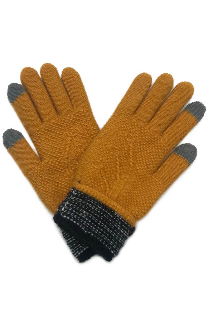 Textured Knit Touch Screen Gloves
