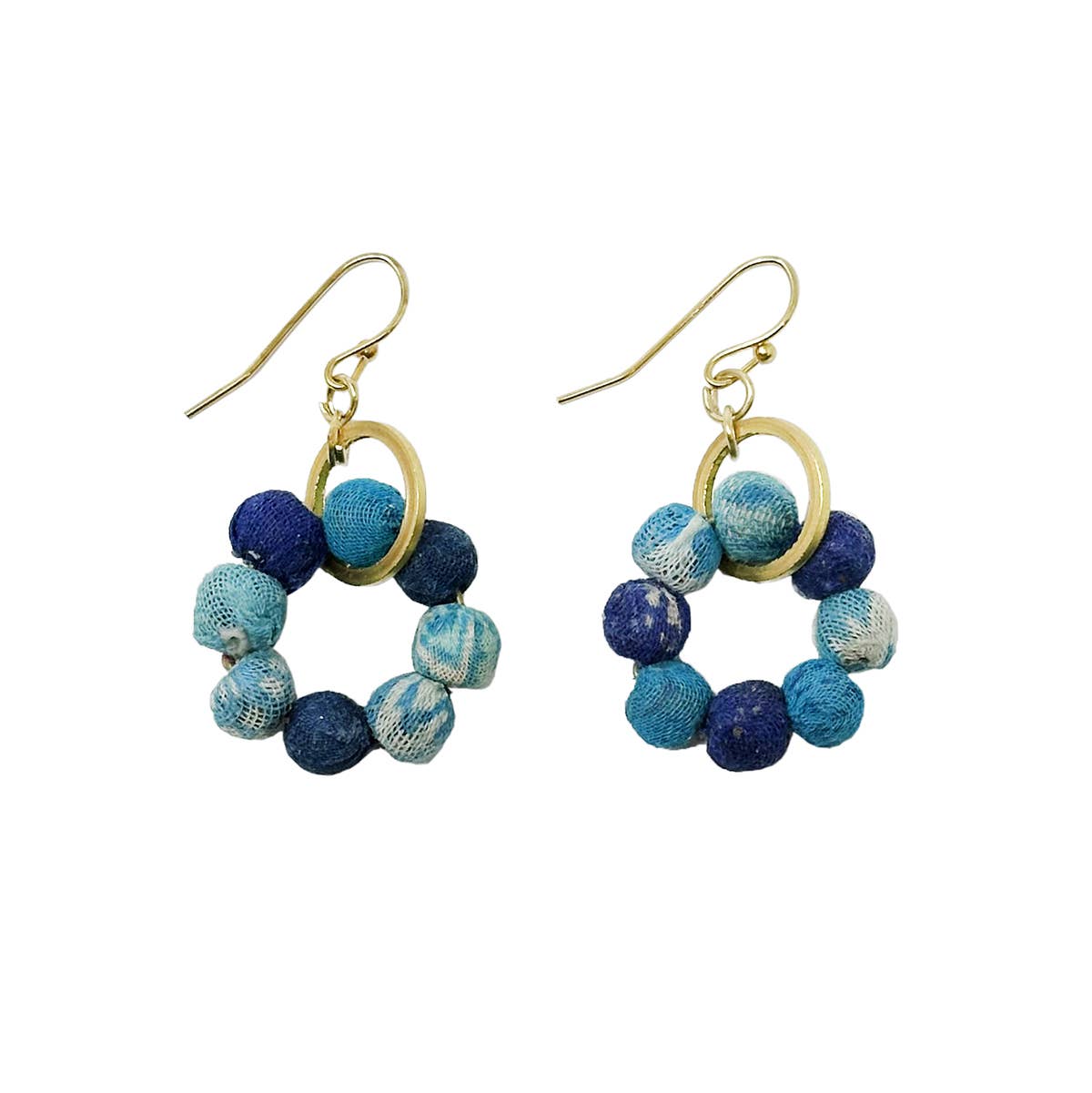 Kantha Azure Orbital Earrings