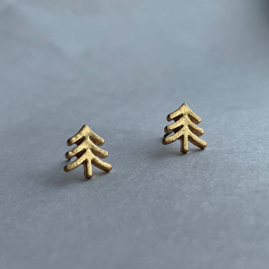 Stud Earrings Tree Stud Bud Nickel-Free Jewelry