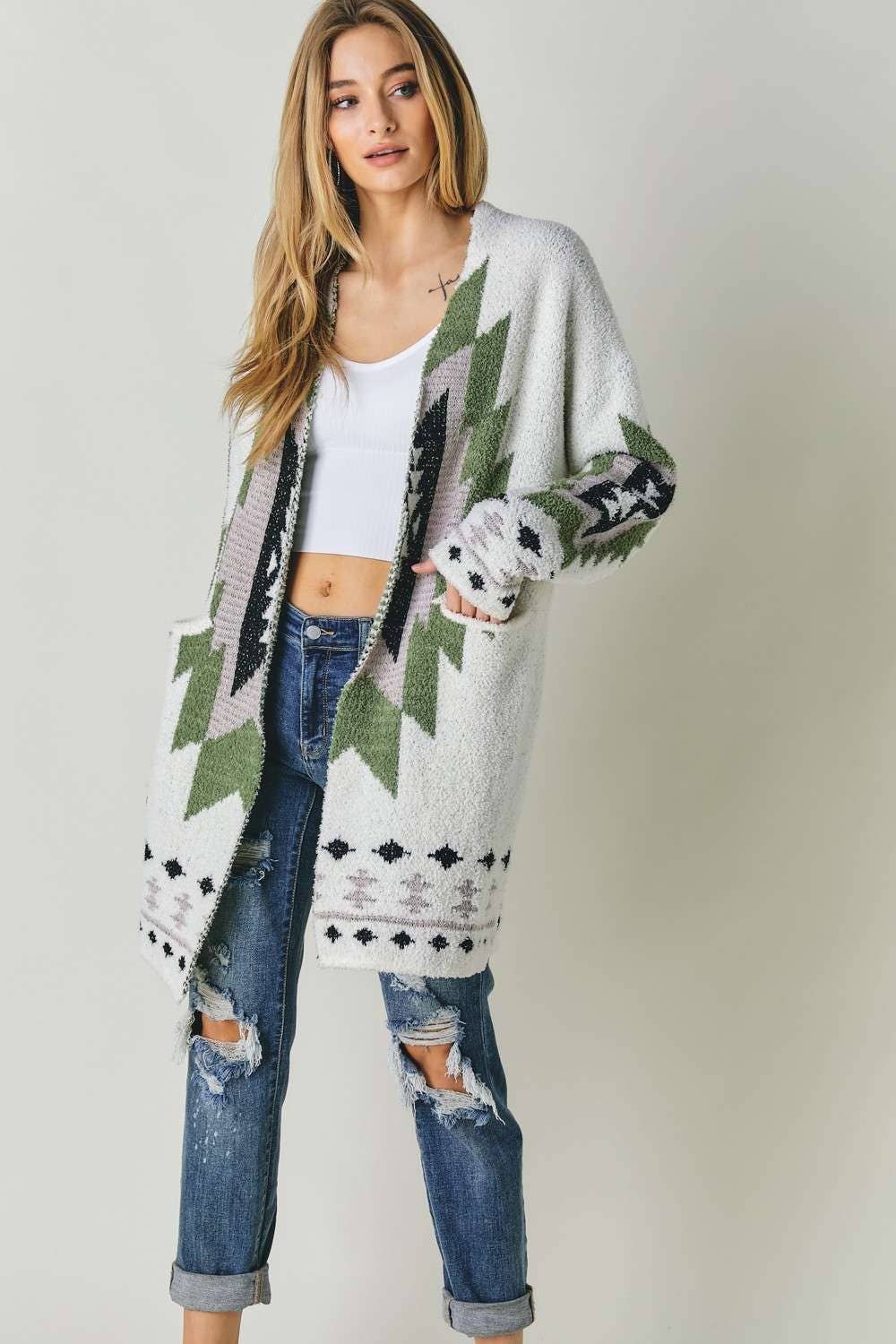 Soft Fleece Long Cardigan