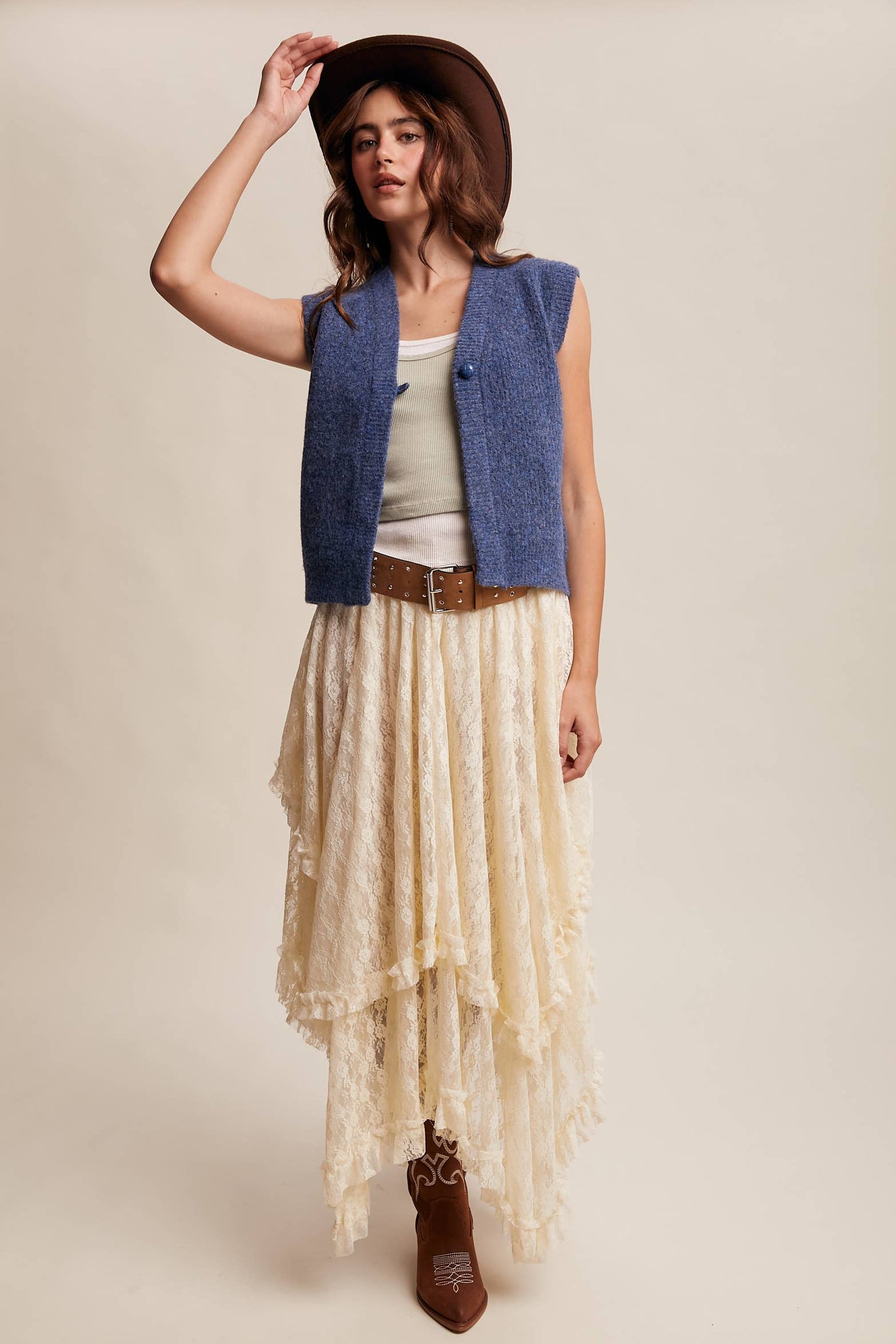 Cozy Knit Button Vest