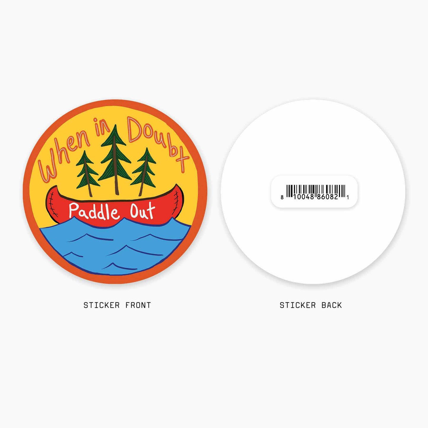 Paddle Out - 3" Art Sticker