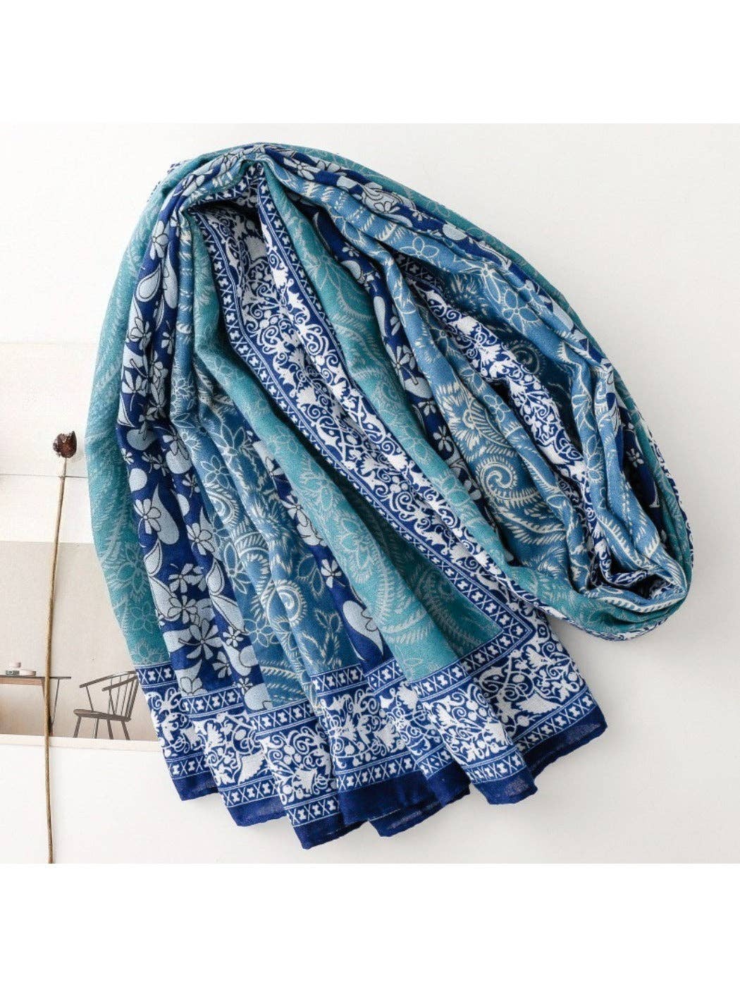 Paisley Print Long Scarf for Women