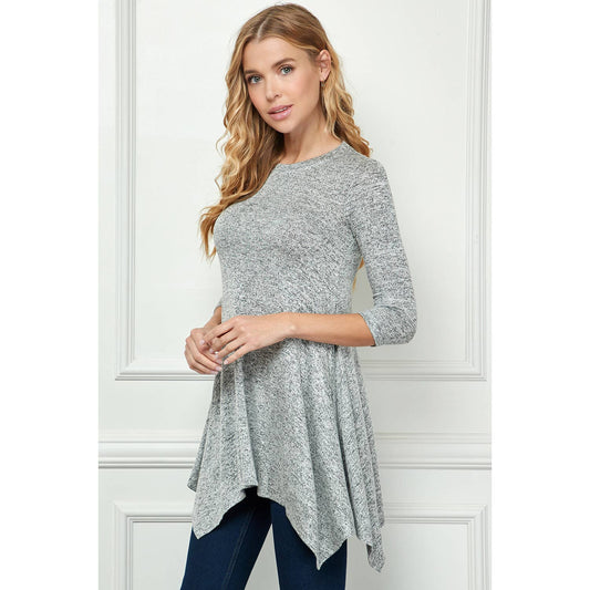 Asymmetrical Hem Tunic Top