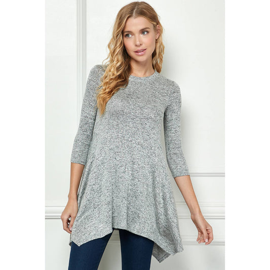 Asymmetrical Hem Tunic Top