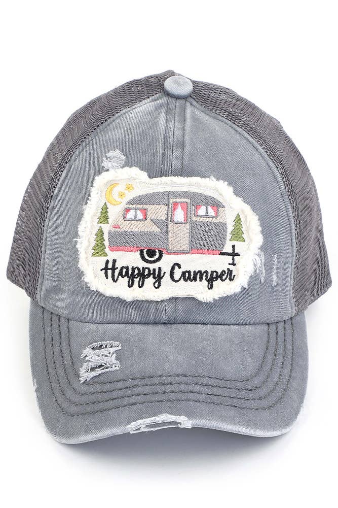 C.C HAPPY CAMPER Patch Pony Cap