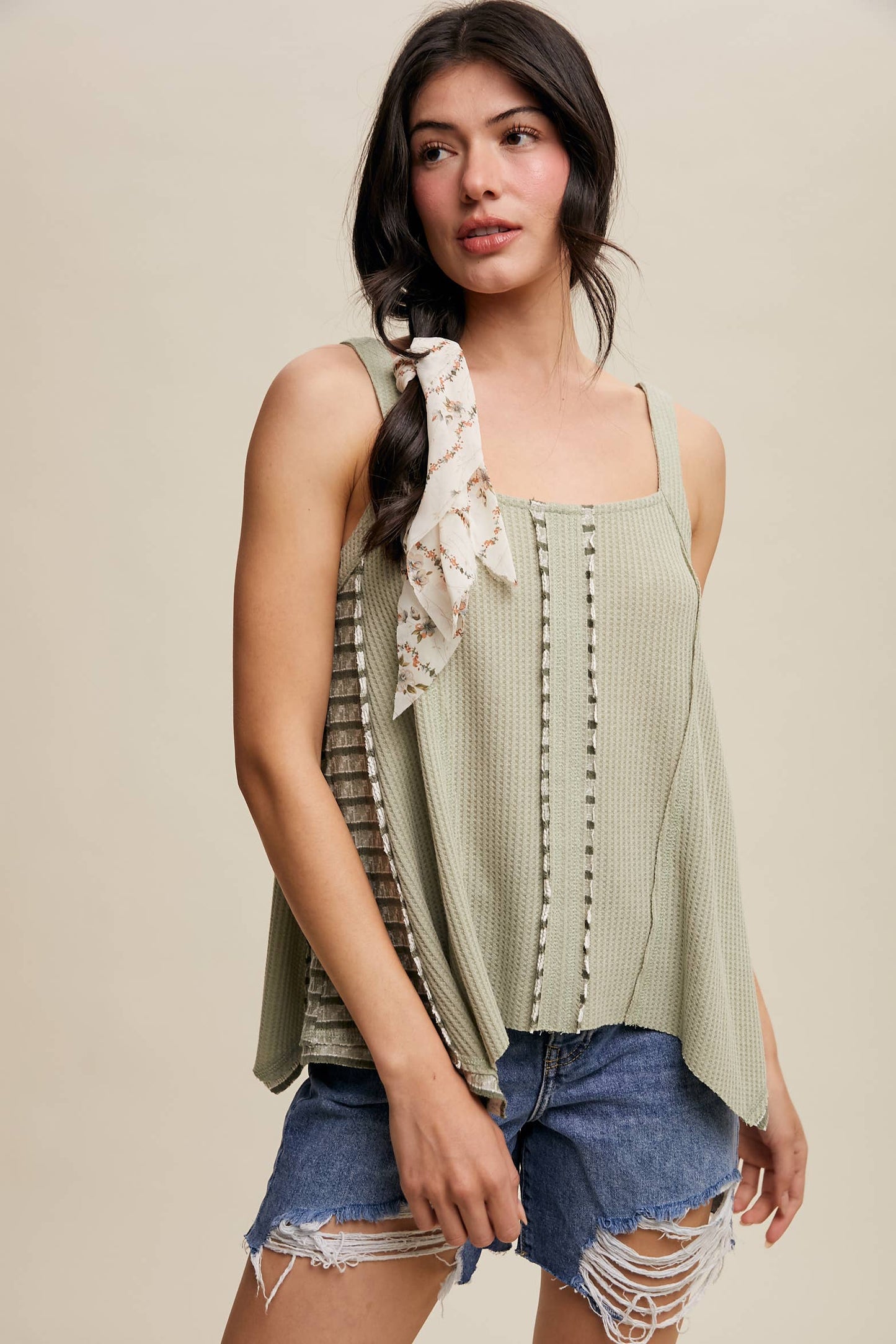 Boho-Inspired Textured Tank Top