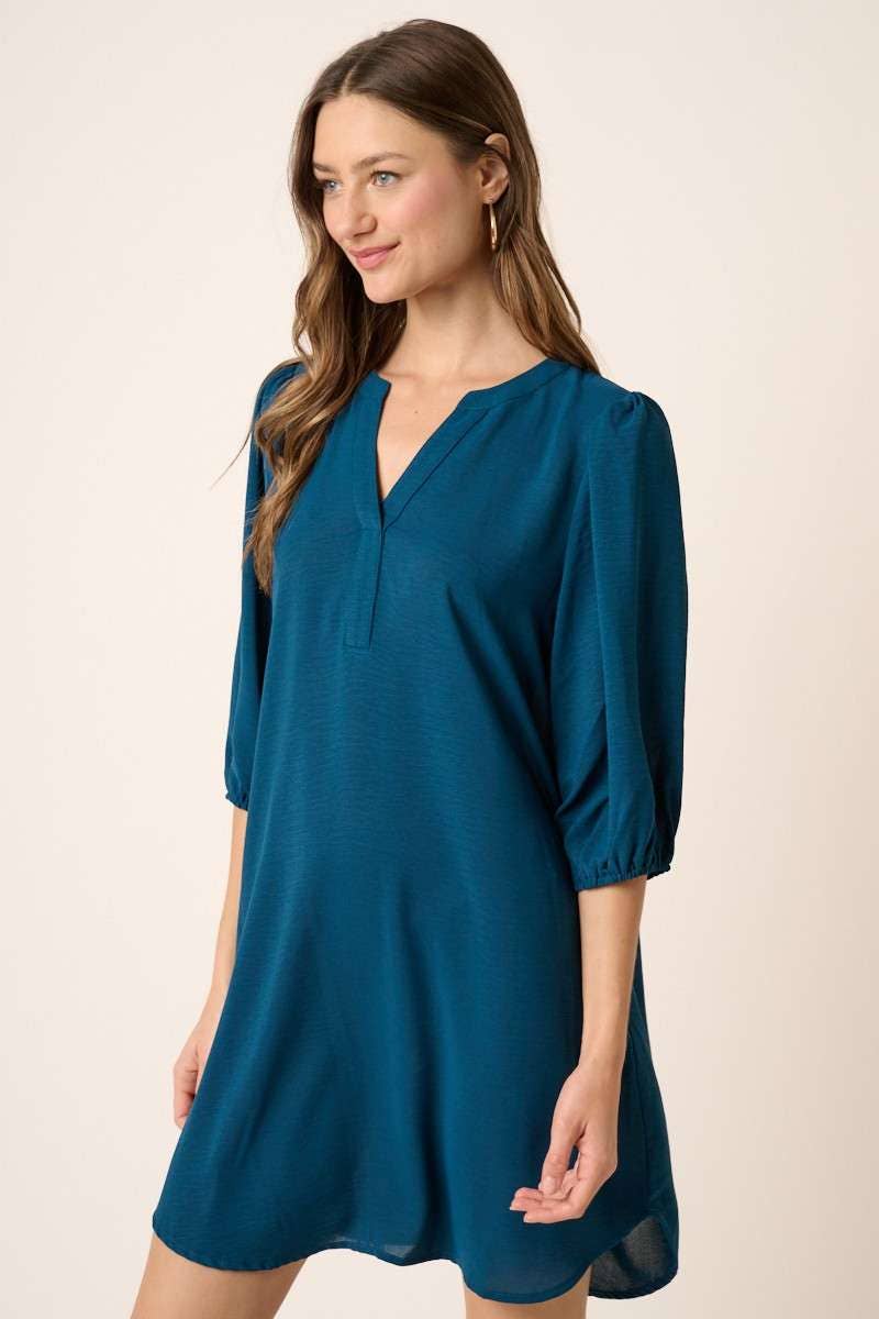 3/4 Sleeve Shift Dress