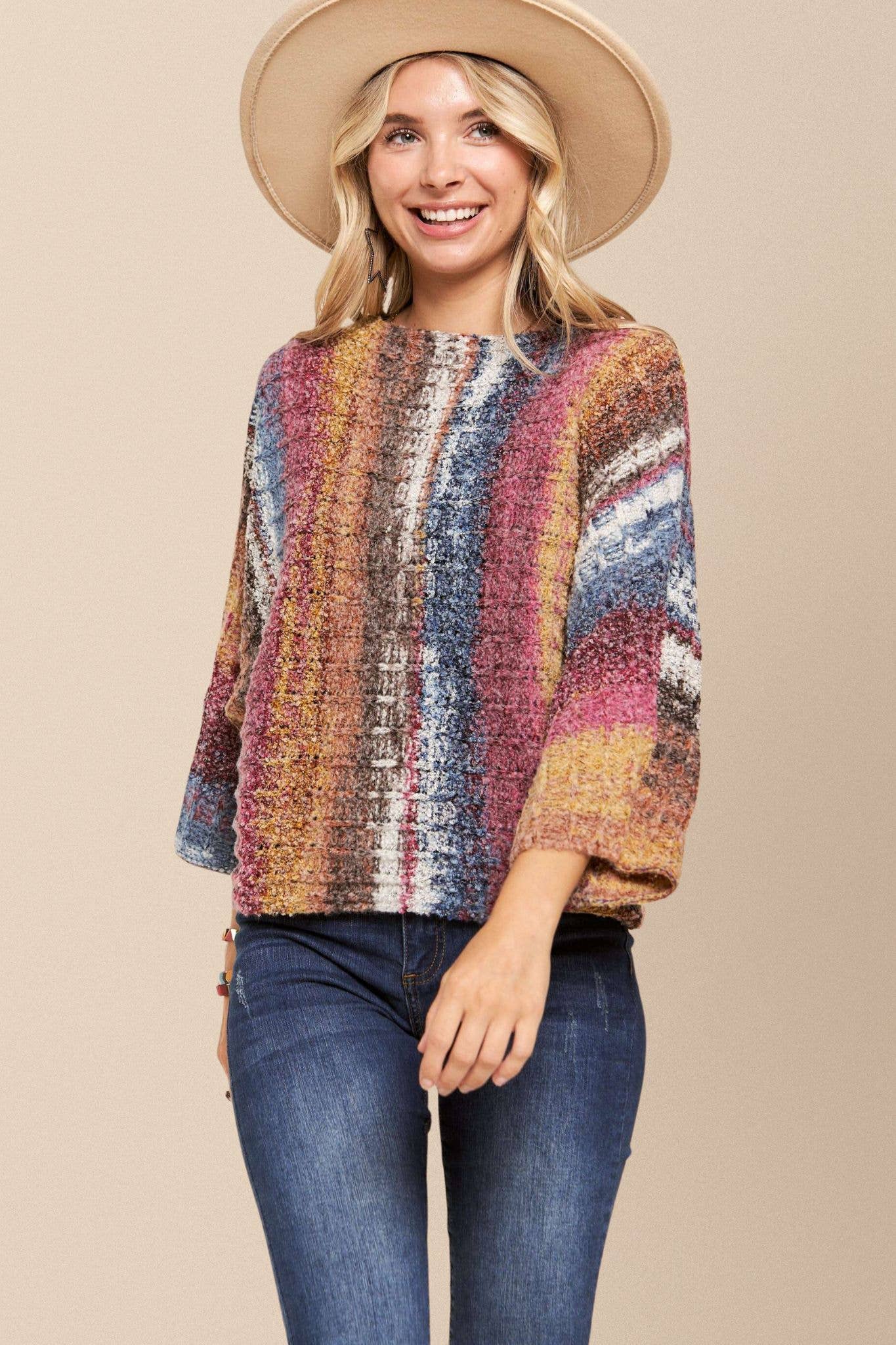 MULTI COLOR SWEATER TOP