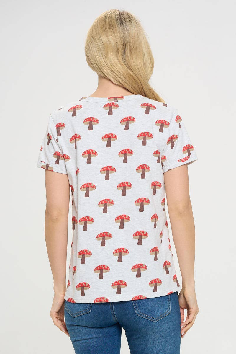 MUSHROOM PRINT T-SHIRT