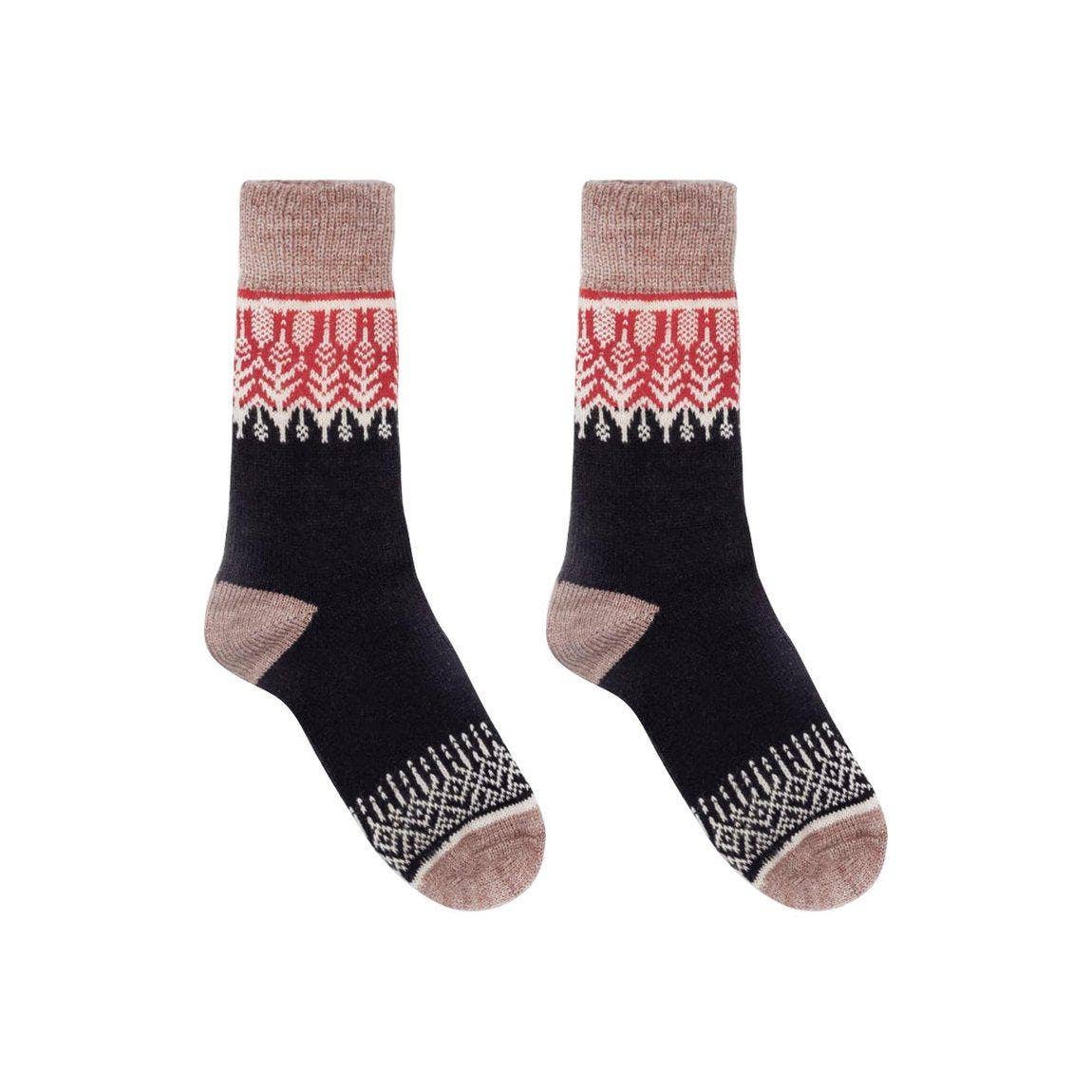 Nordic Socks Merino Wool in Faire Isle YULE