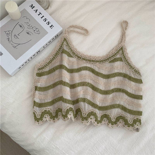 Embroidered Cotton Linen Summer Tank Top