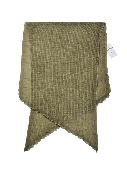 Vintage Solid Color Women's Crinkled Scarf