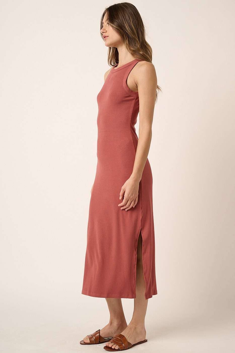 Premium Ribbed Knit Tank Dress