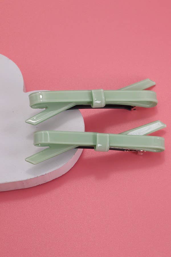 CELLULOSE ACETATE BOW HAIR PIN | 40H734
