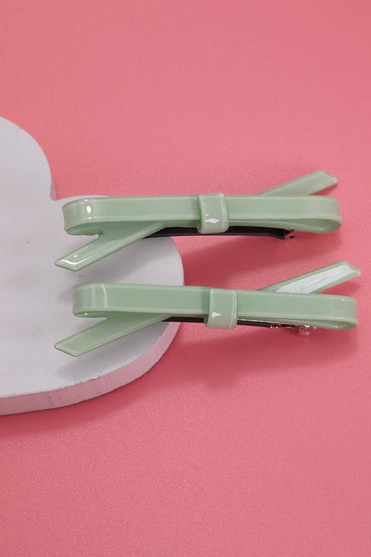 CELLULOSE ACETATE BOW HAIR PIN | 40H734