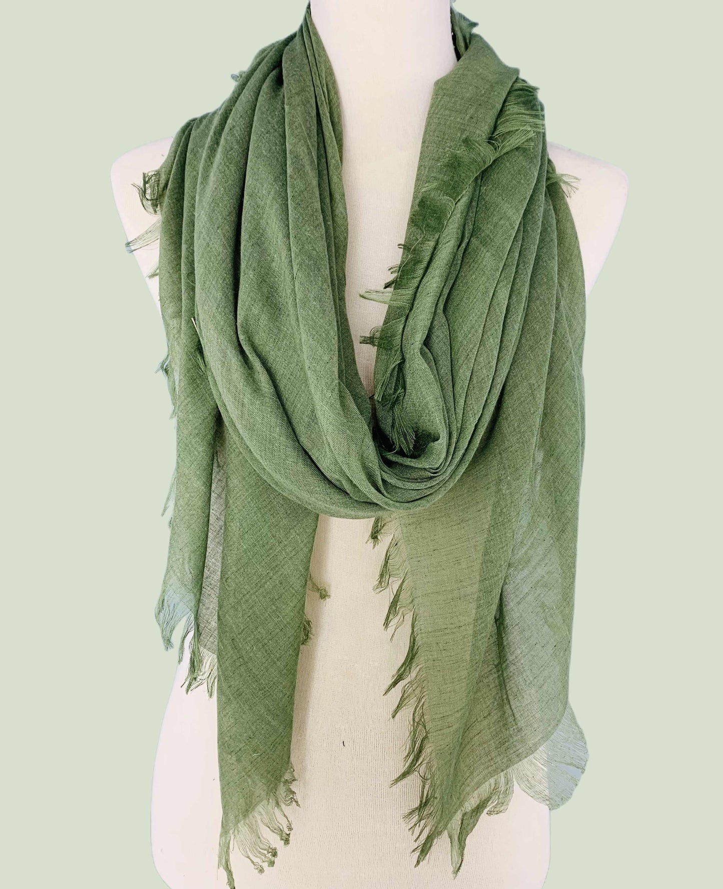 Solid Frayed Scarf
