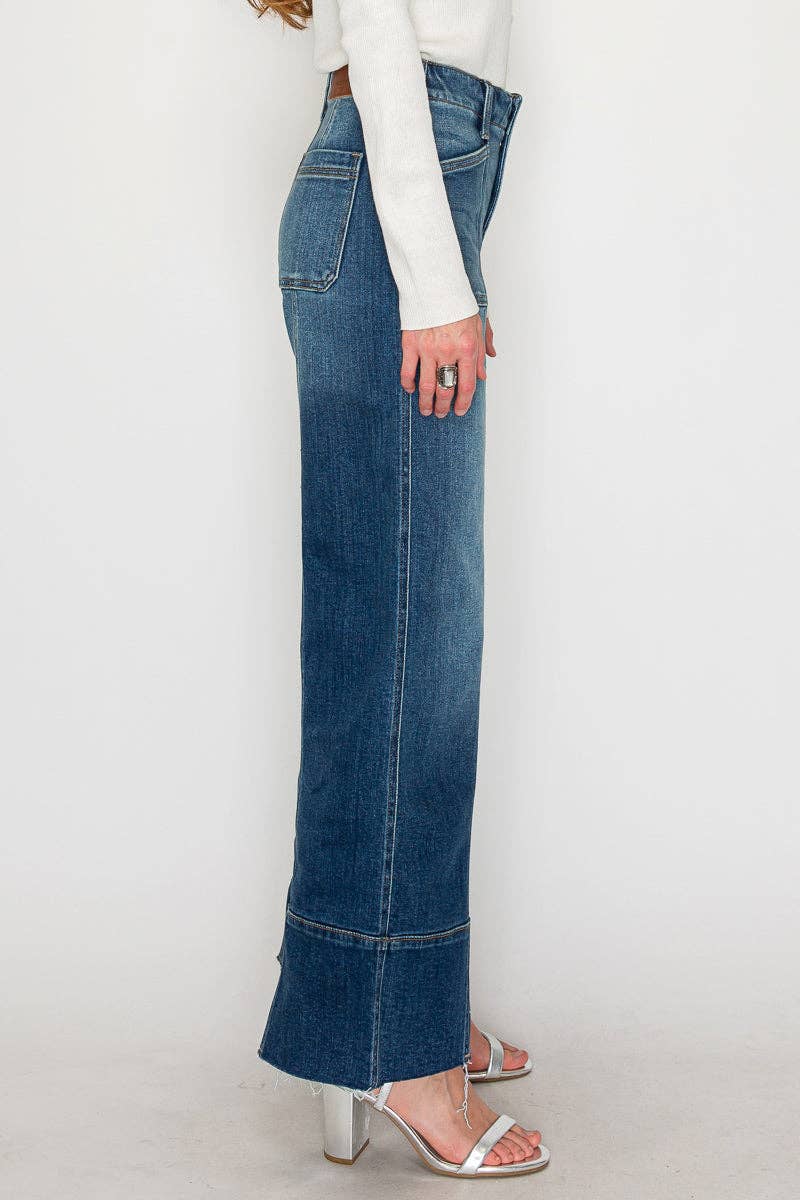ECO FRIENDLY FABRIC TUMMY CONTROL PALAZZO JEANS