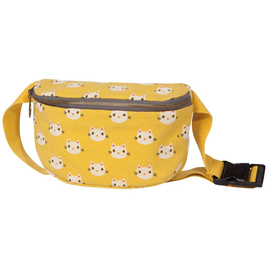 Meow Meow Cats Cotton Hip Bag Adjustable Strap