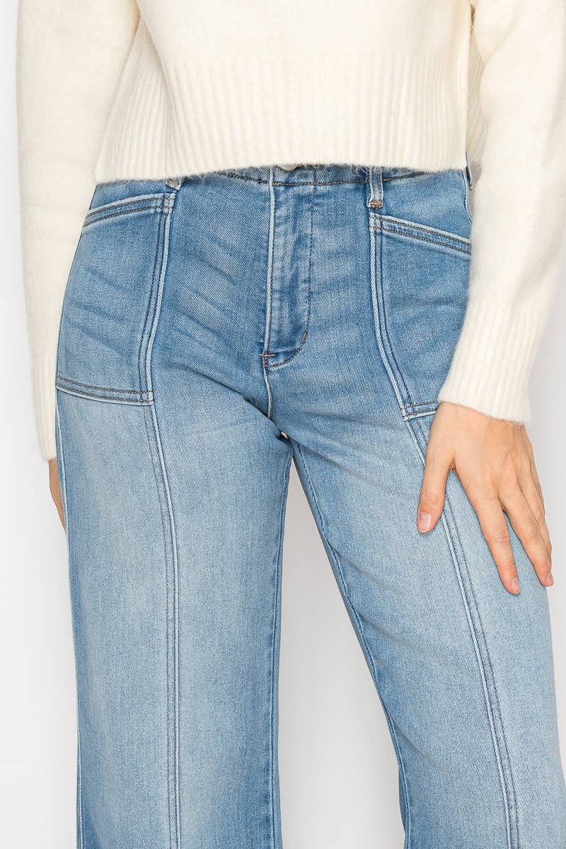 Tummy Control Slim Palazzo Jeans