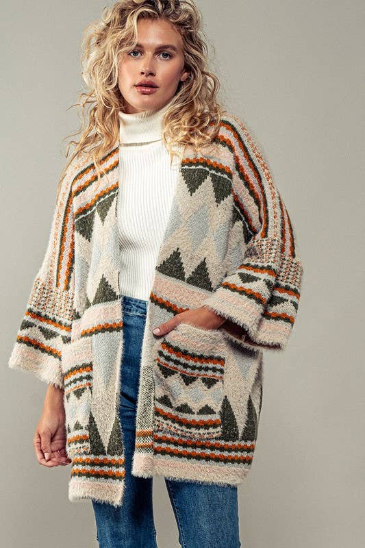 Rustic and Geometric Cardigan