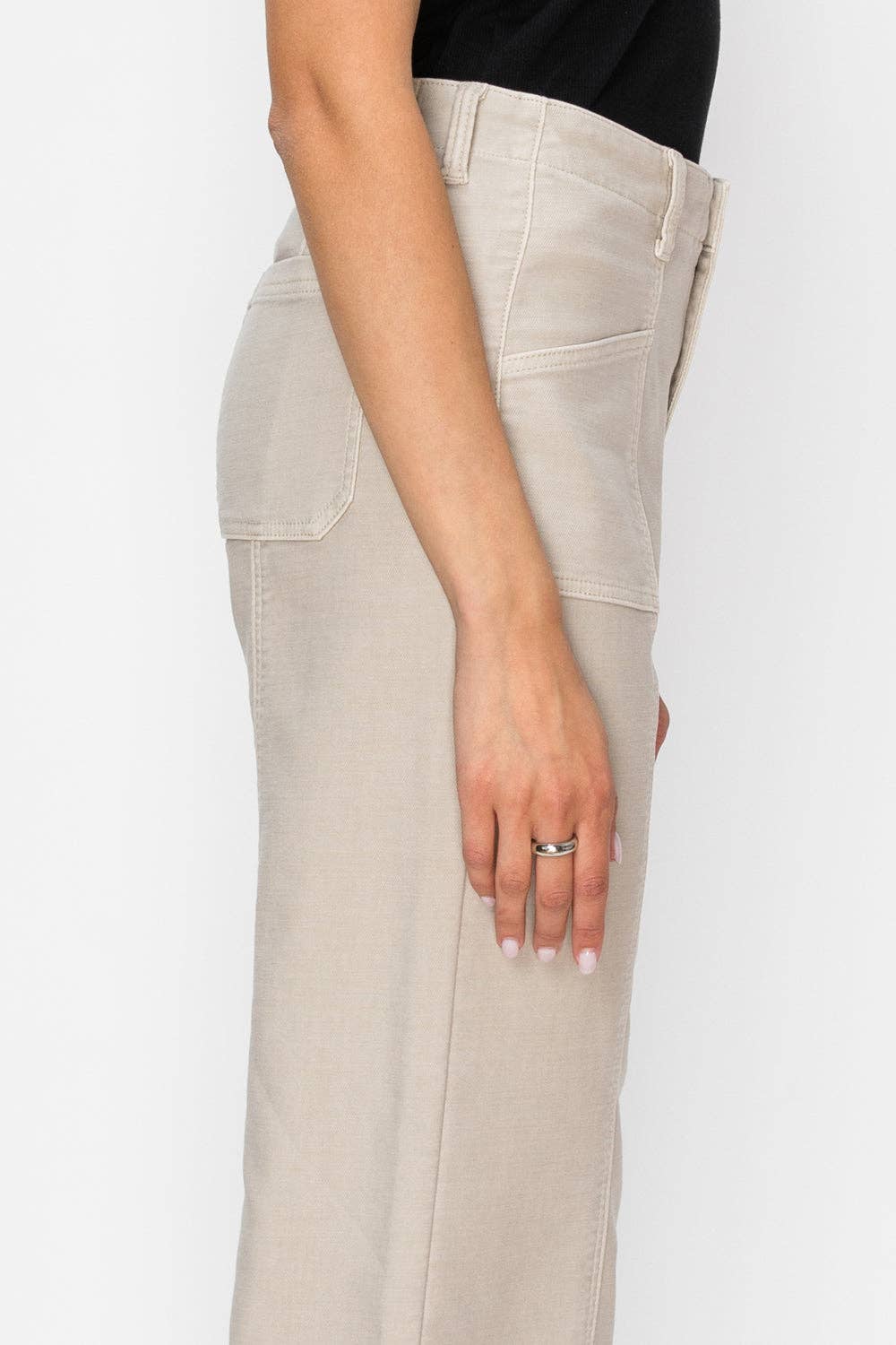 TUMMY CONTROL HIGH RISE  SLIM CROP PALAZZO JEANS