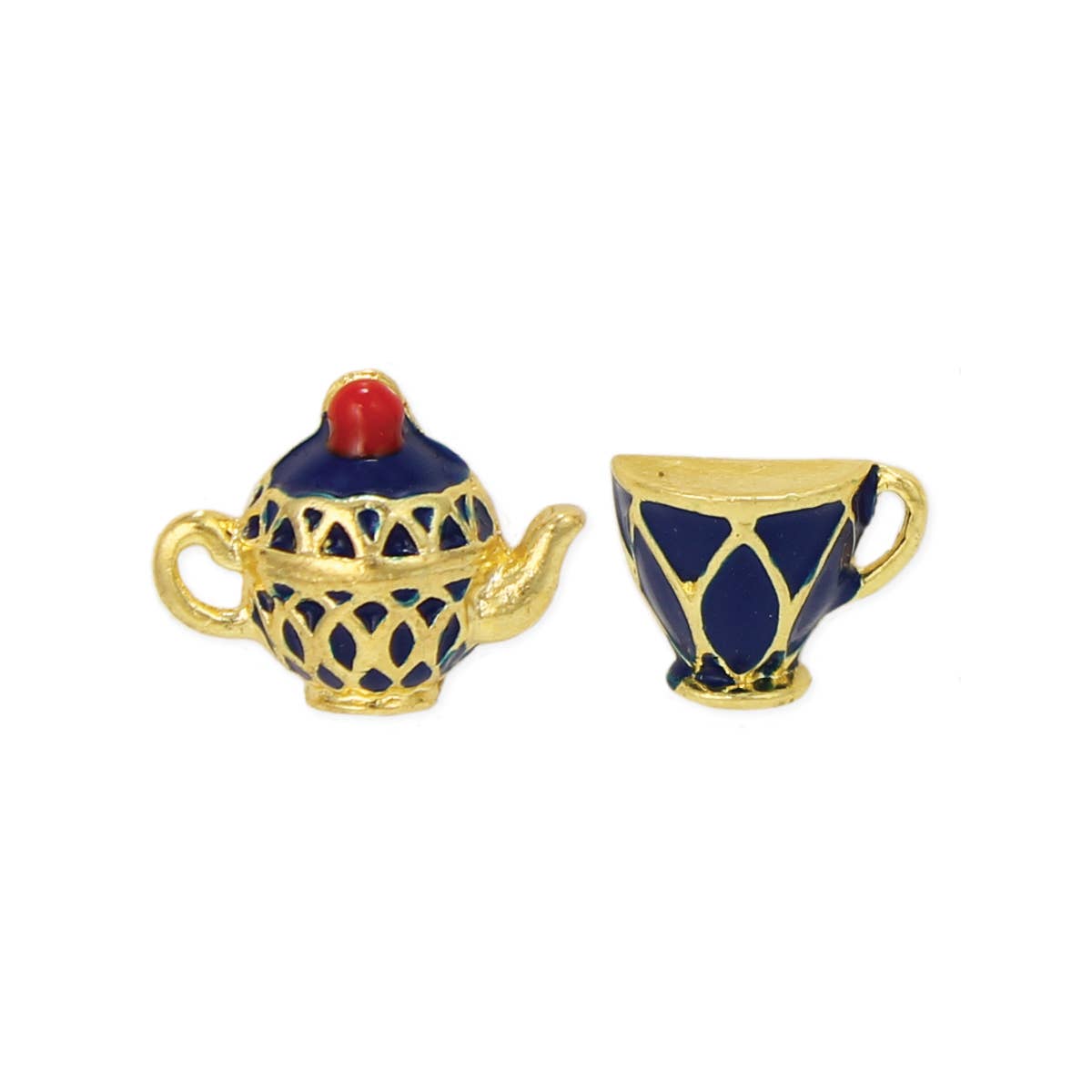 Spot of Tea Blue Tea Set Post Earrings