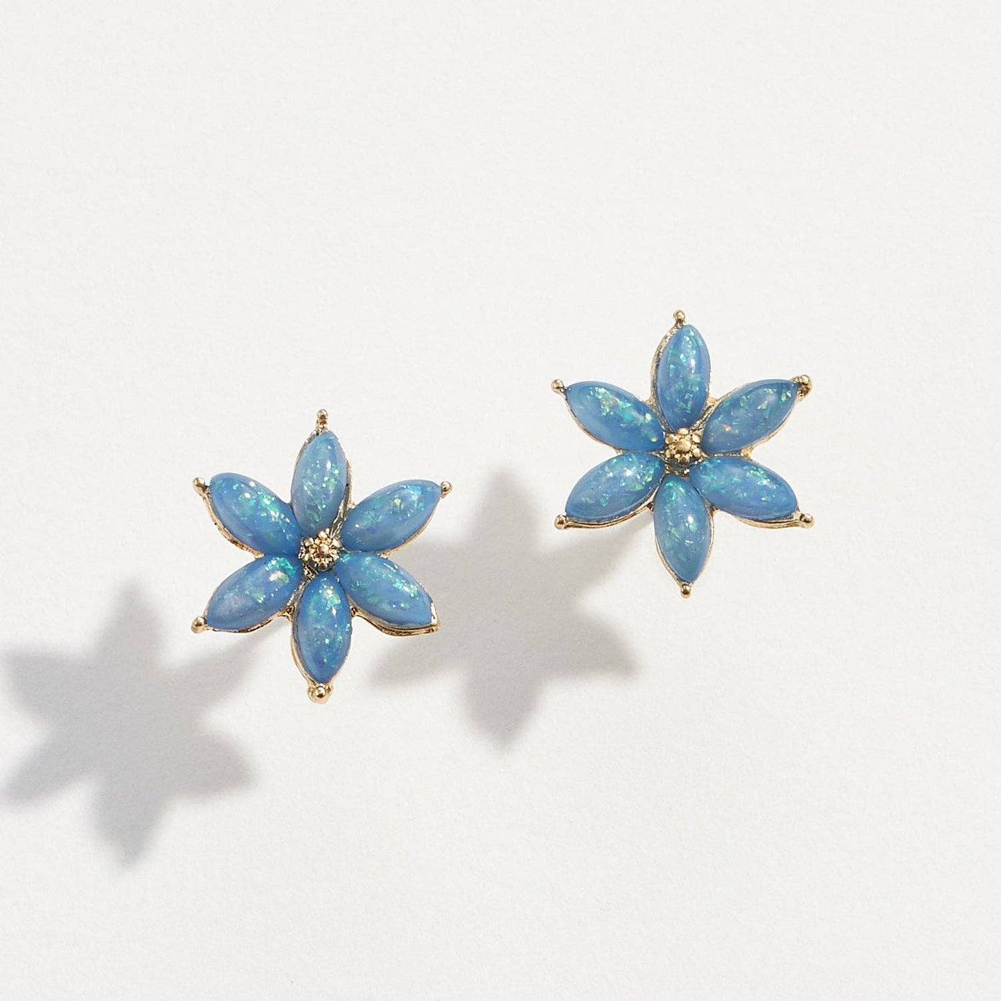 Opal Flower Earrings