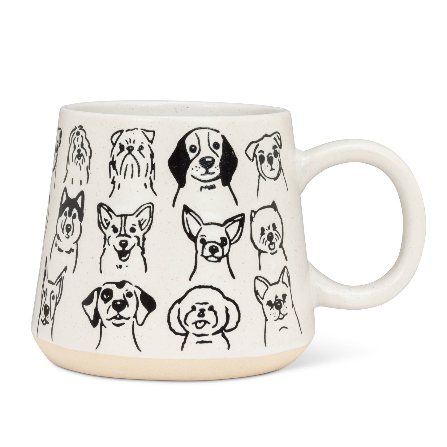 Oversized Mug with Dogs-4"H(17oz)
