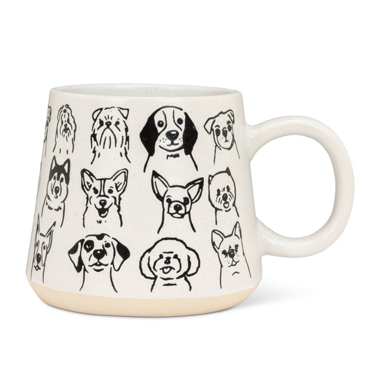 Oversized Mug with Dogs-4"H(17oz)
