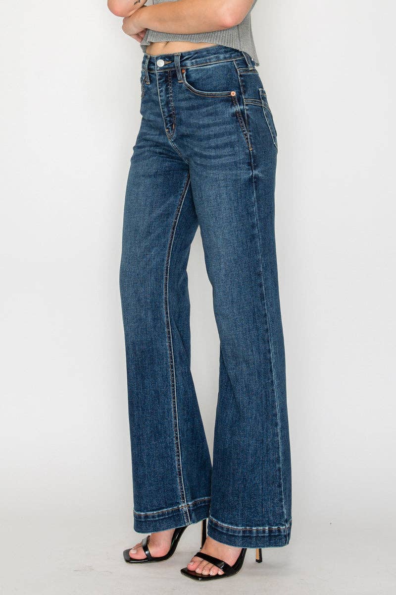 Tummy Control High Rise Relaxed Holly Flare Jeans