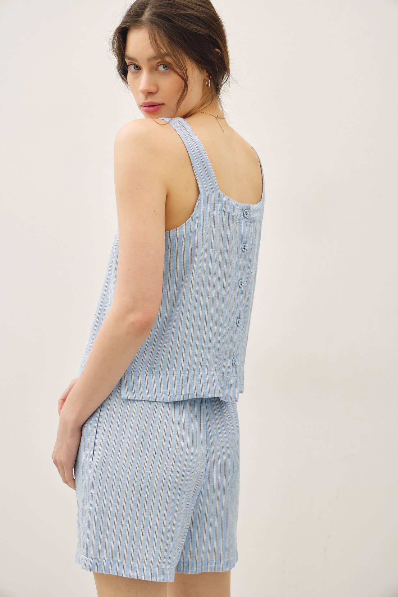 STRIPED BOXY CROPPED TANK