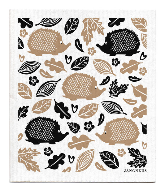 Swedish Dishcloth - Hedgehog - Black/Sand