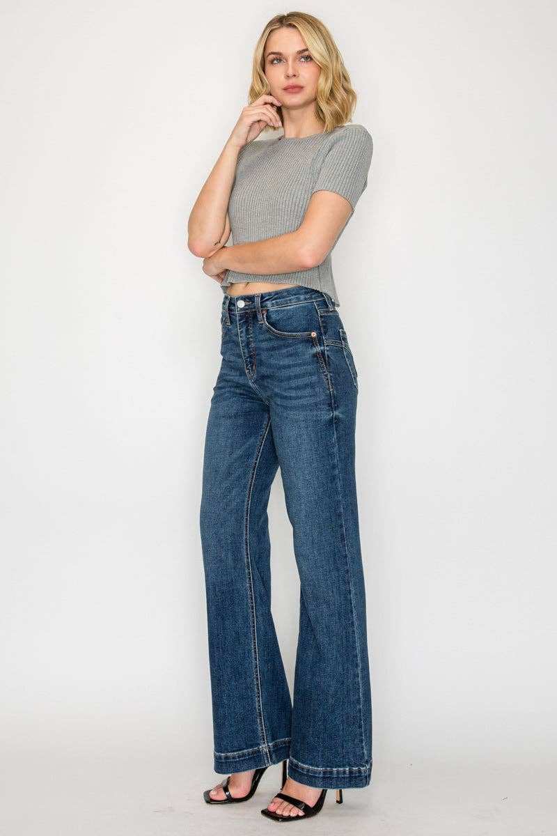 Tummy Control High Rise Relaxed Holly Flare Jeans